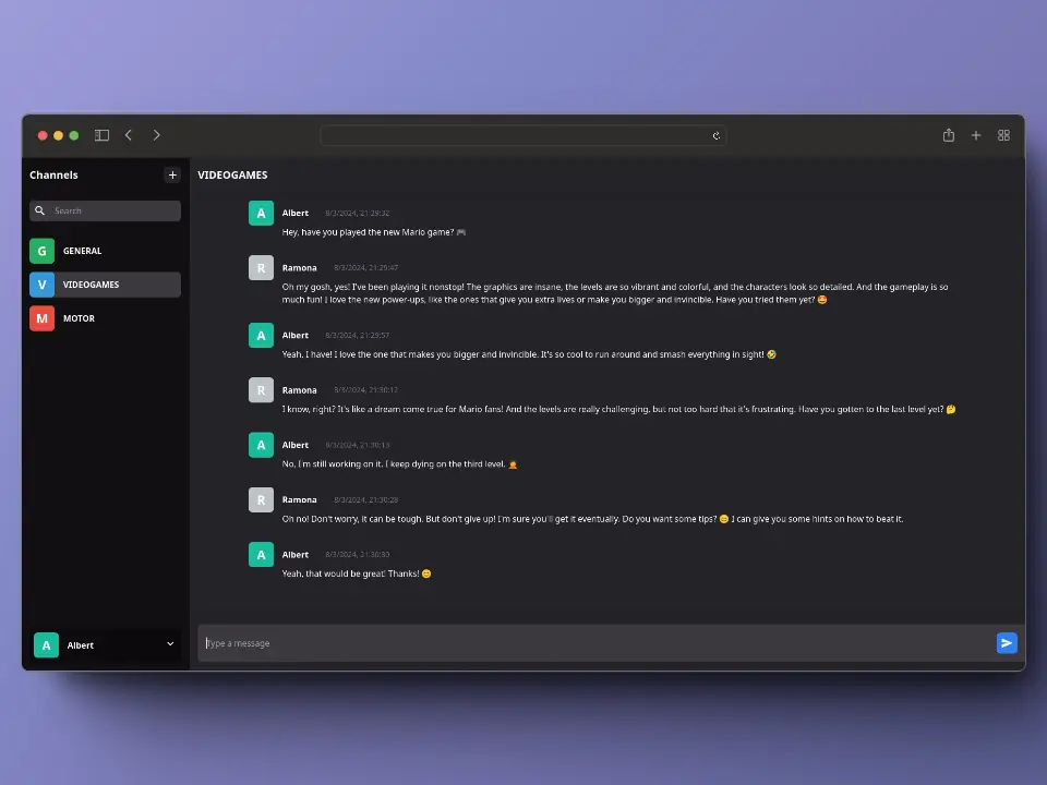 Captura del proyecto projects/Chat.webp